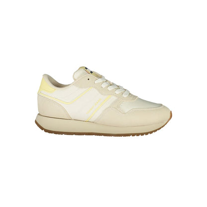 Beige lædersneaker til kvinder