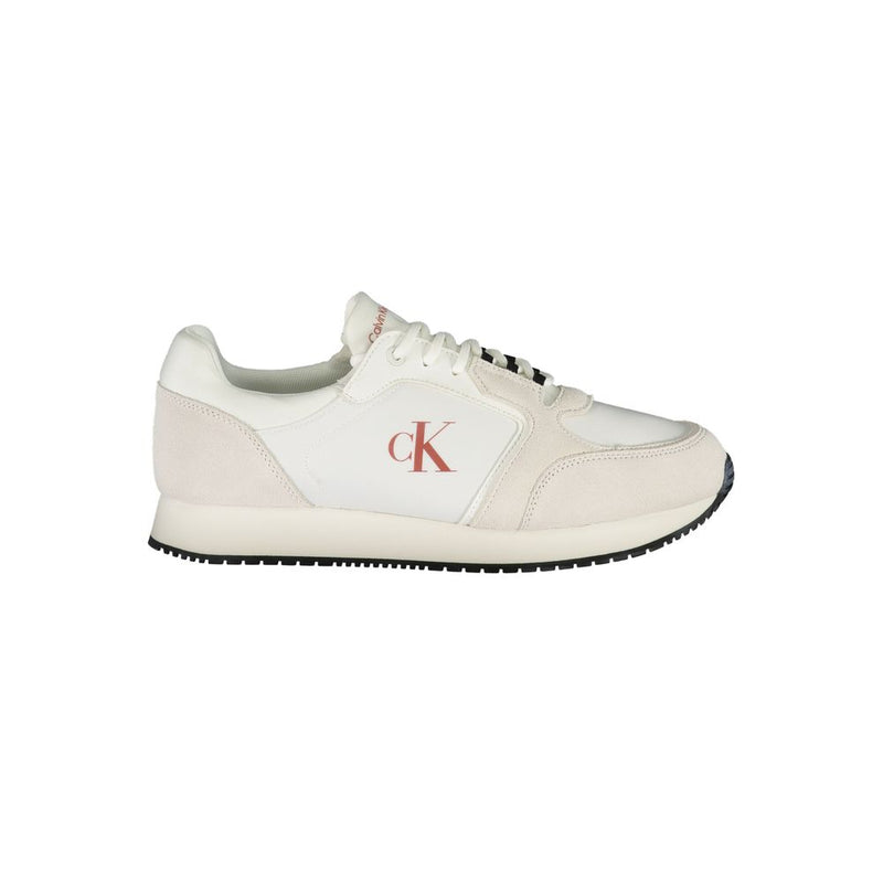White Polyester Sneaker