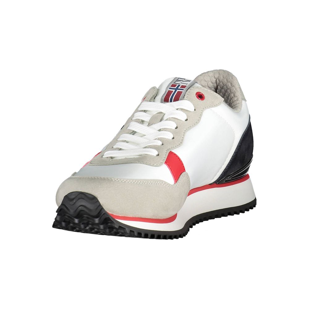 White Polyester Sneaker