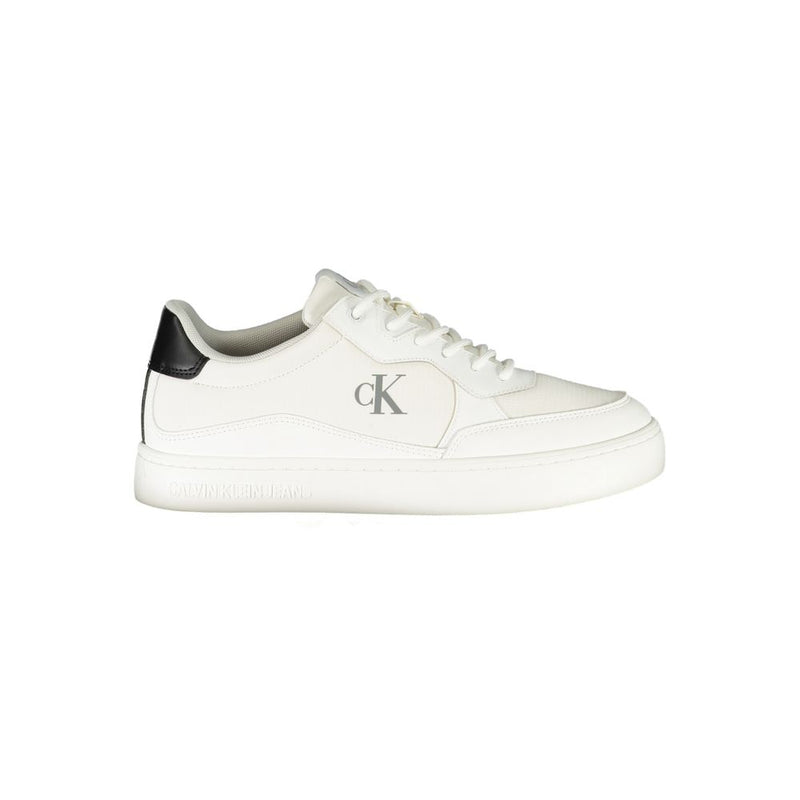 White Polyester Sneaker