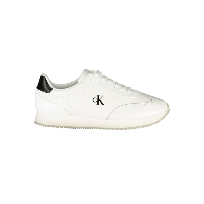 White Polyester Sneaker