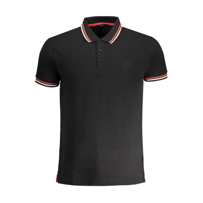 Sort bomuldspoloshirt