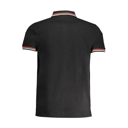 Sort bomuldspoloshirt