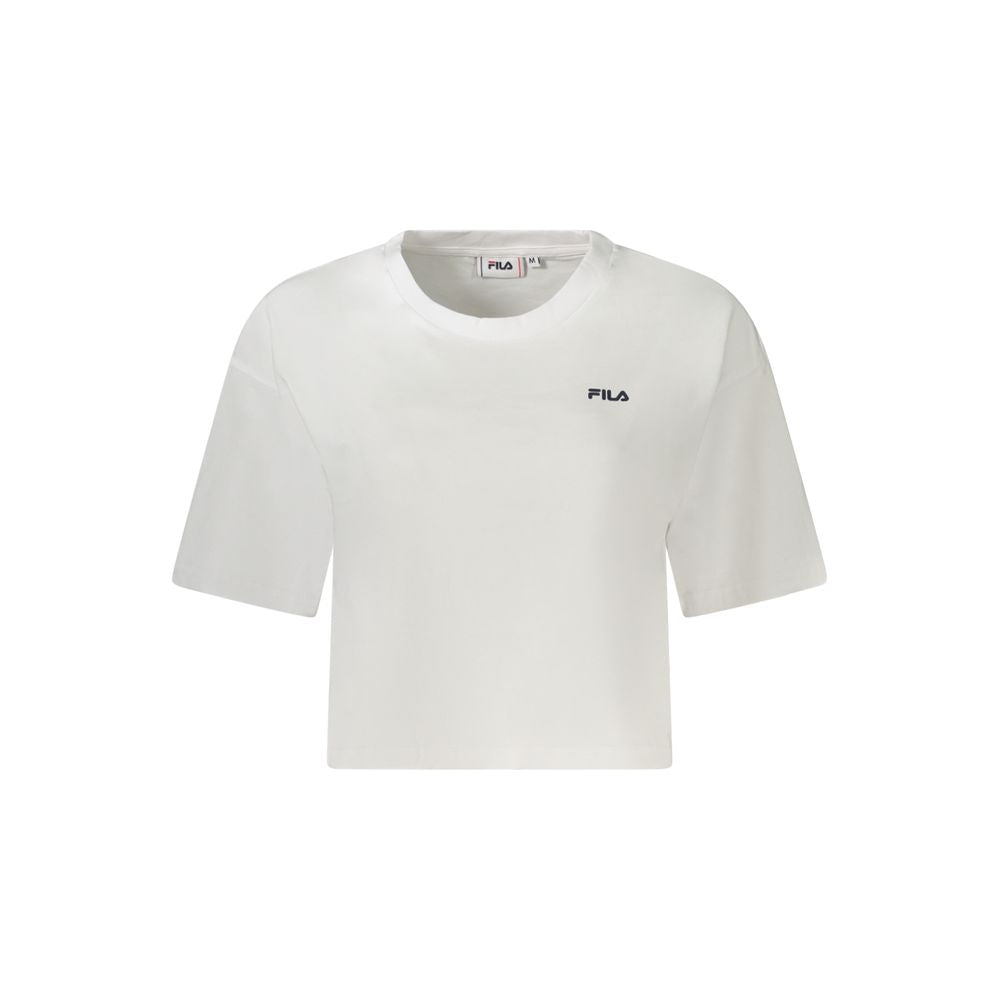 White Cotton Women T-Shirt