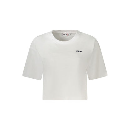 White Cotton Women T-Shirt