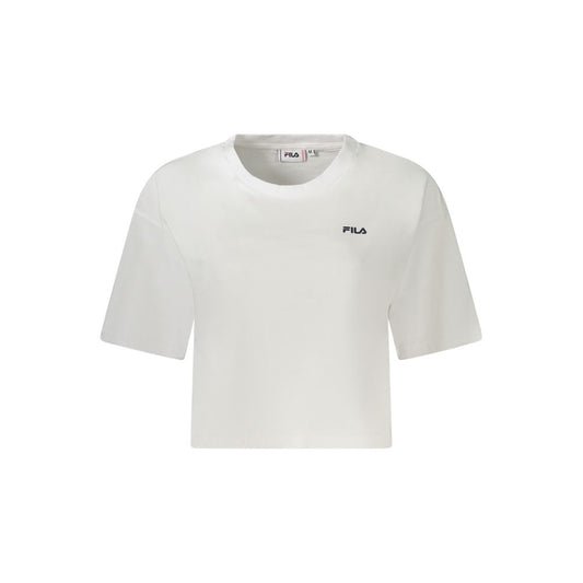 White Cotton Women T-Shirt