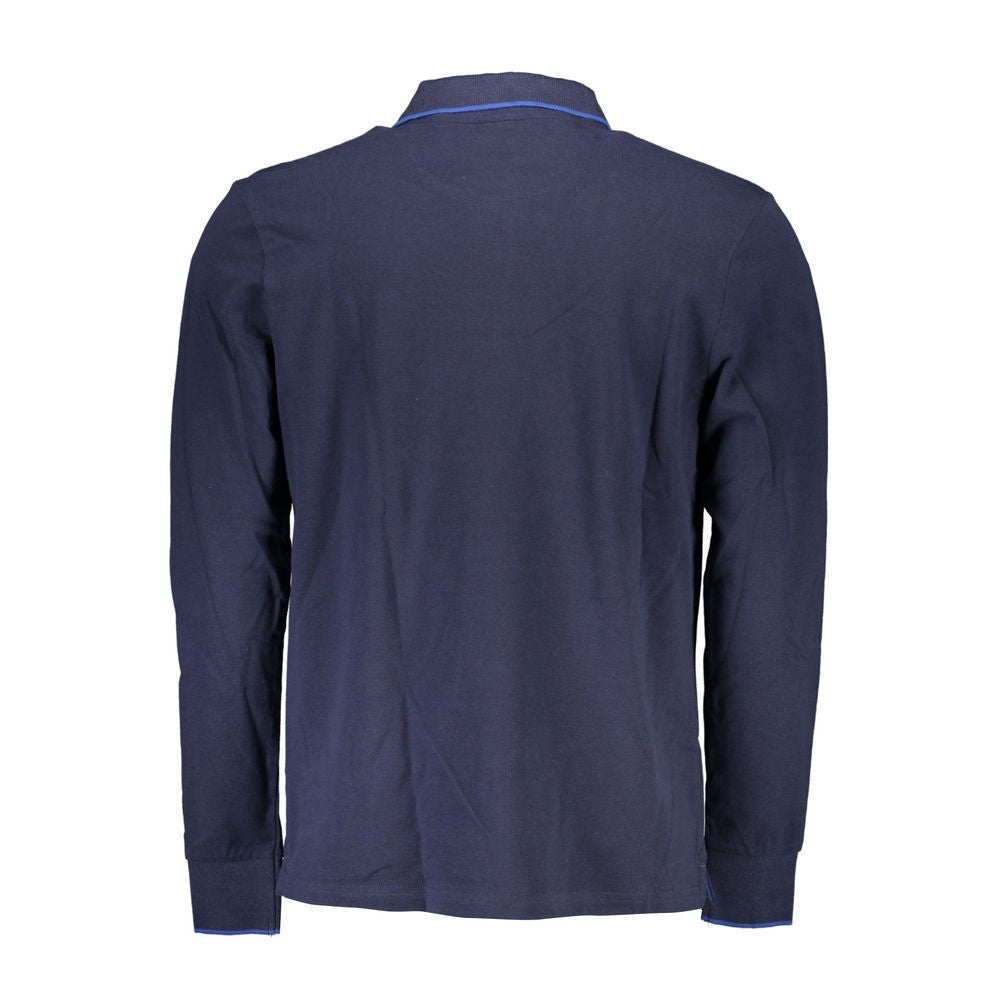Blå bomuldspoloshirt til mænd