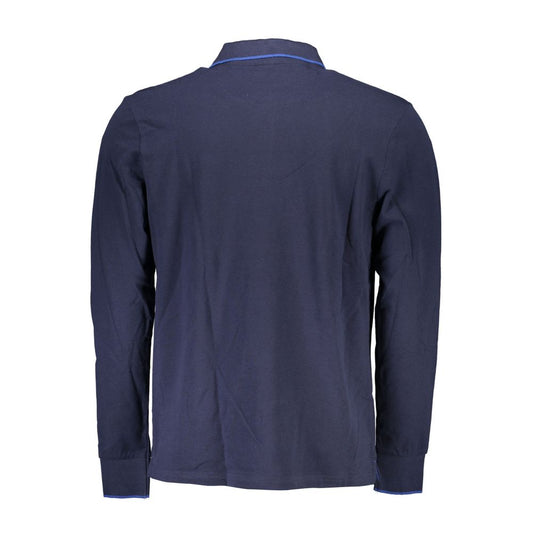 Blå bomuldspoloshirt til mænd