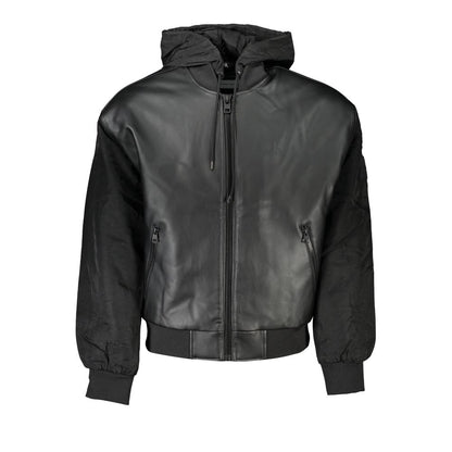 Black Polyethylene Men Jacket