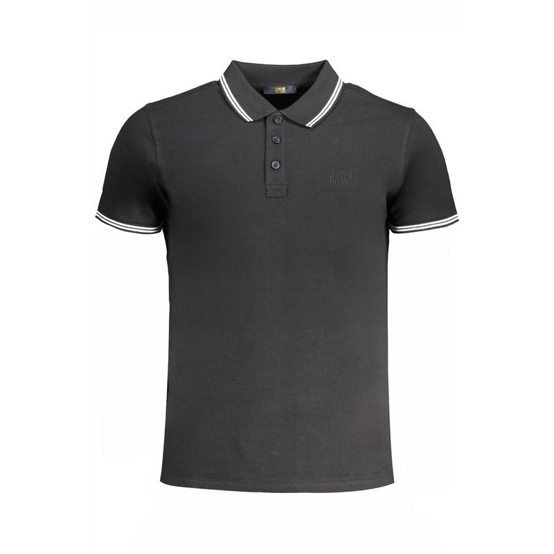 Black Cotton Polo Shirt