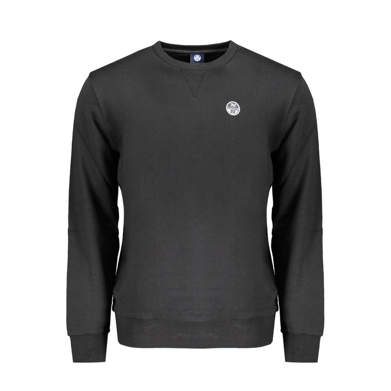 Black Cotton Men Sweater