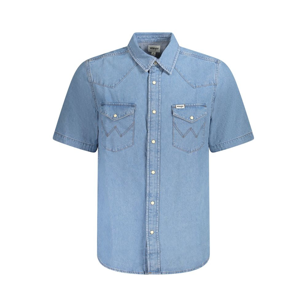 Light Blue Cotton Men Shirt