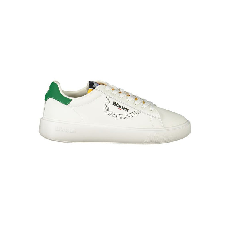 White Polyester Sneaker