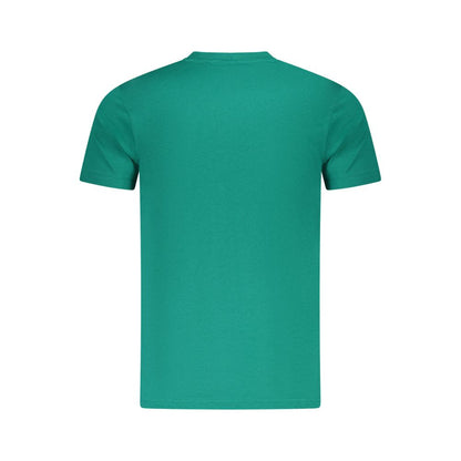Green Cotton Men T-Shirt