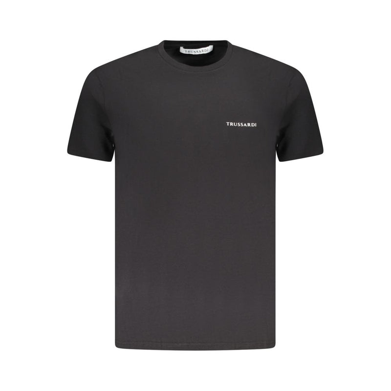 Black Cotton Men T-Shirt