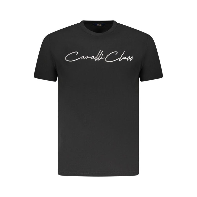 Black Cotton Men T-Shirt