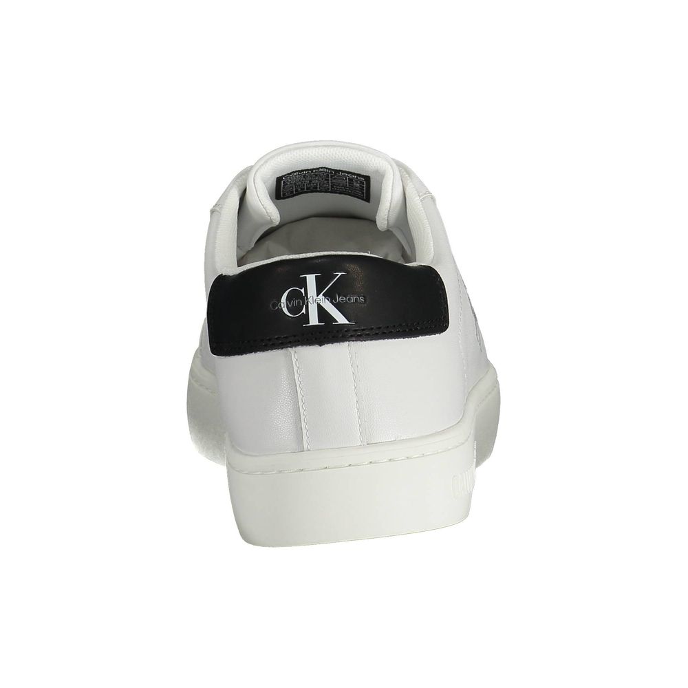 White Polyester Sneaker