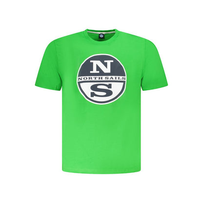 Green Cotton Men T-Shirt