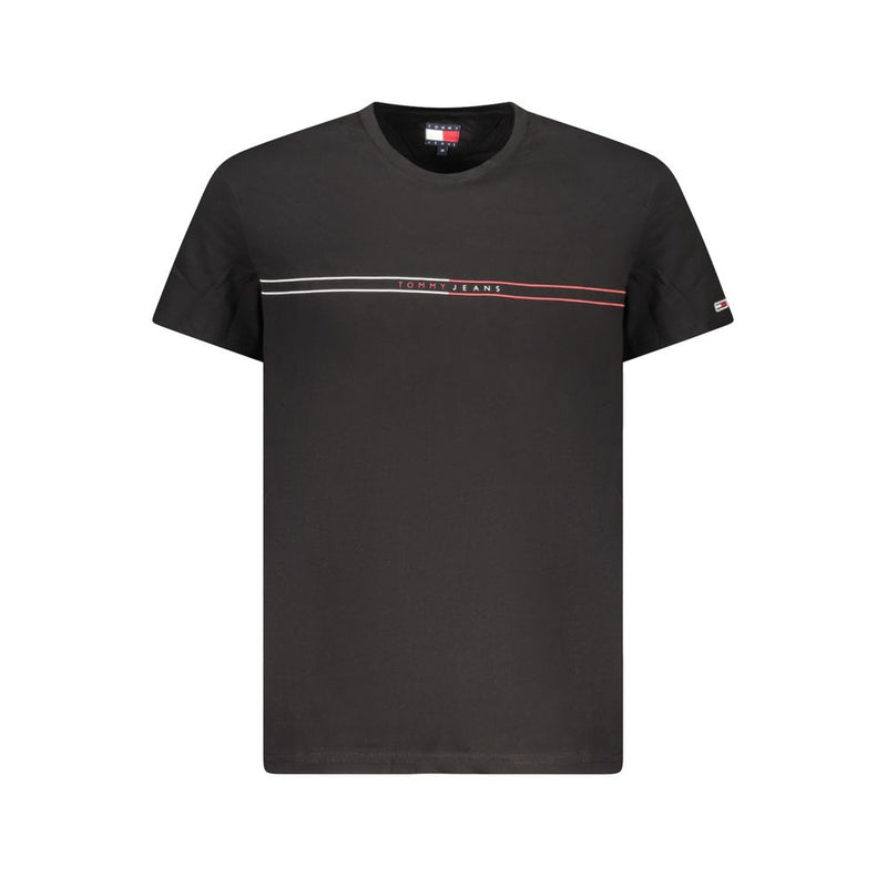 Black Cotton Men T-Shirt
