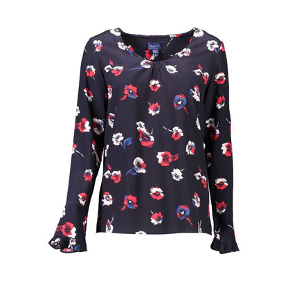 Blå viskosesweater til kvinder