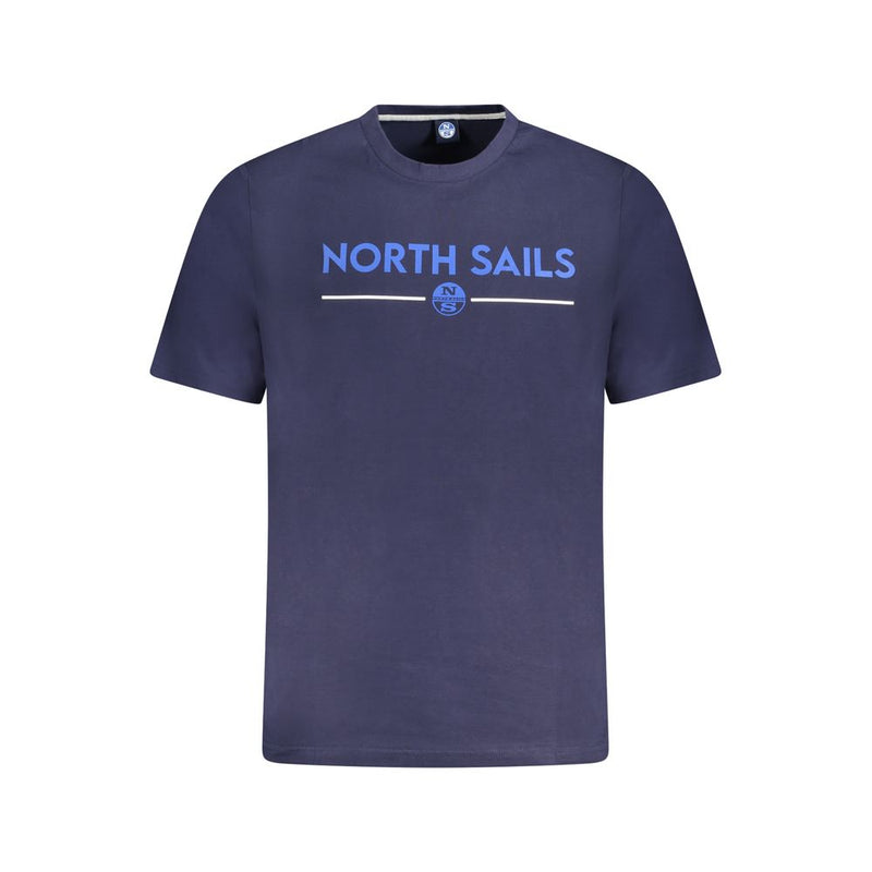 Blue Cotton Men T-Shirt