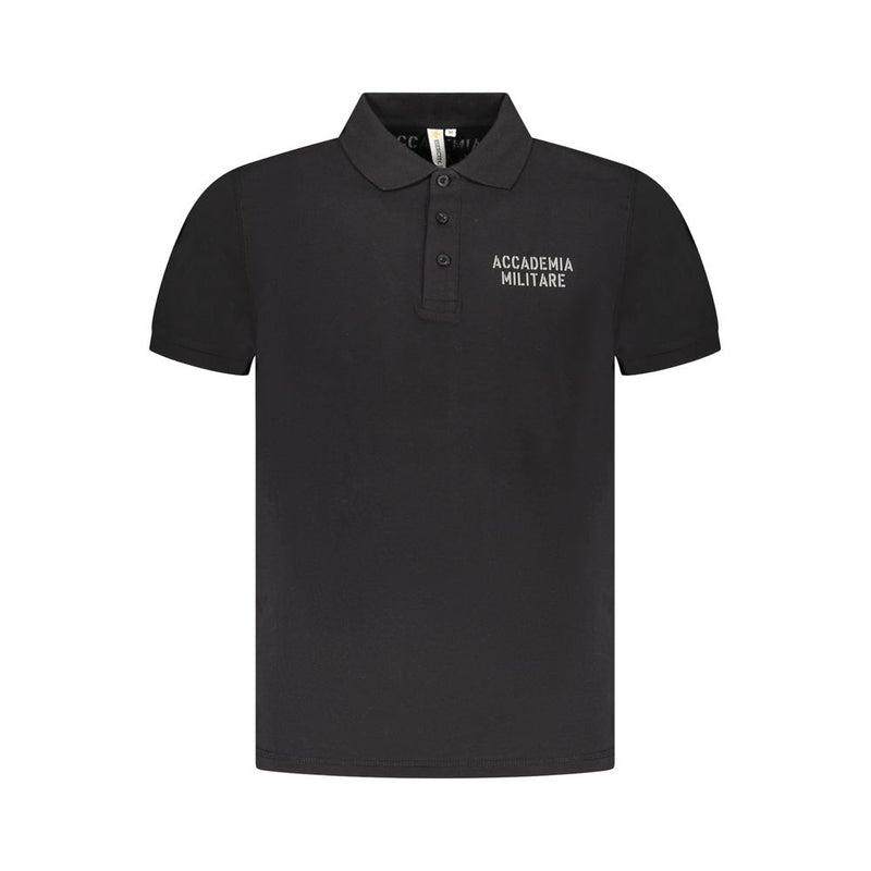 Black Cotton Polo Shirt