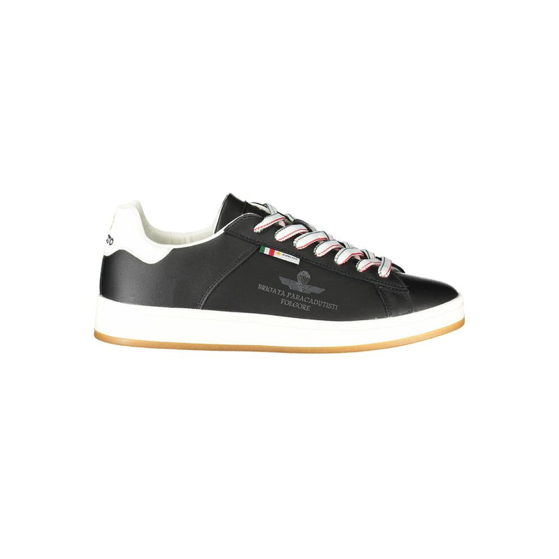 Black Polyester Sneaker