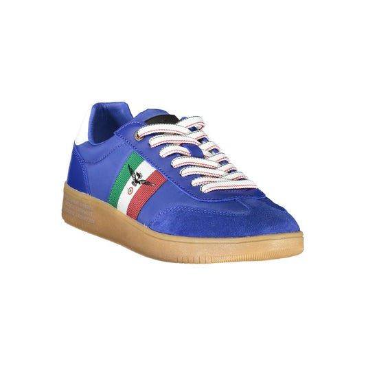 Blue Polyester Sneaker