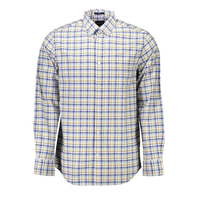 Yellow Cotton Mens Shirt