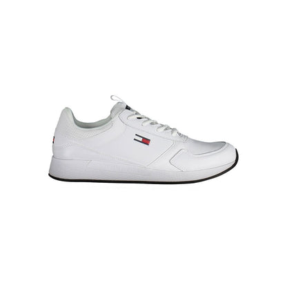 Hvid polyester-sneaker