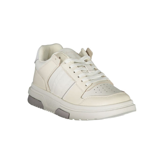 Hvid polyester-sneaker
