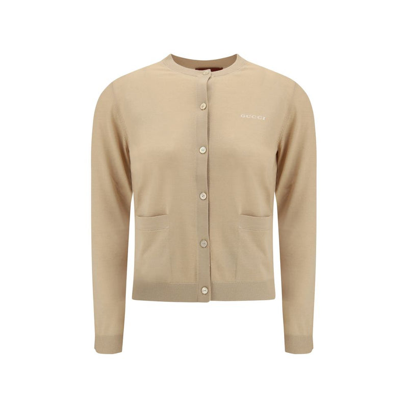 Beige Cashmere Cardigan