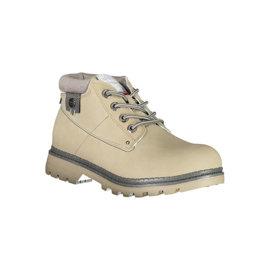 Beige polyesterstøvle