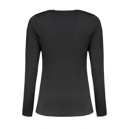 Black Cotton Women T-Shirt