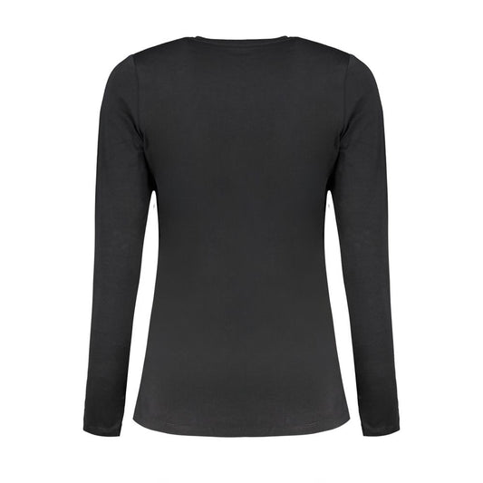 Black Cotton Women T-Shirt
