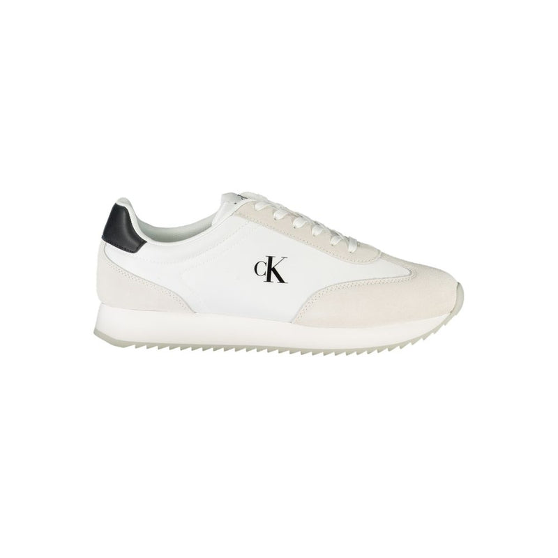 White Polyester Sneaker