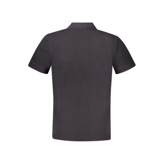 Sort bomuldspoloshirt