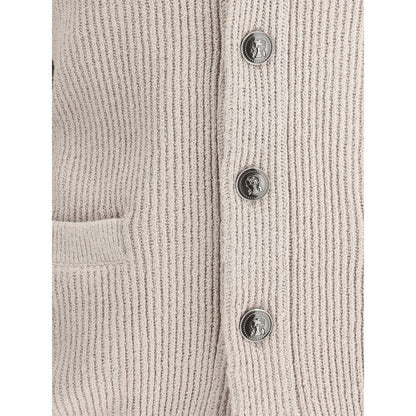 Beige Cotton Cardigan