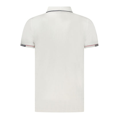 White Cotton Men Polo Shirt