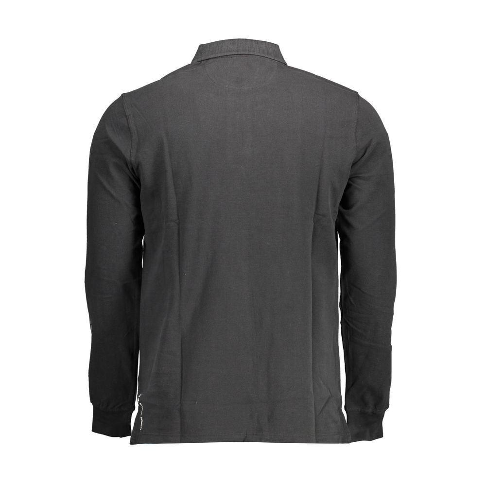 Sort bomuldspoloshirt