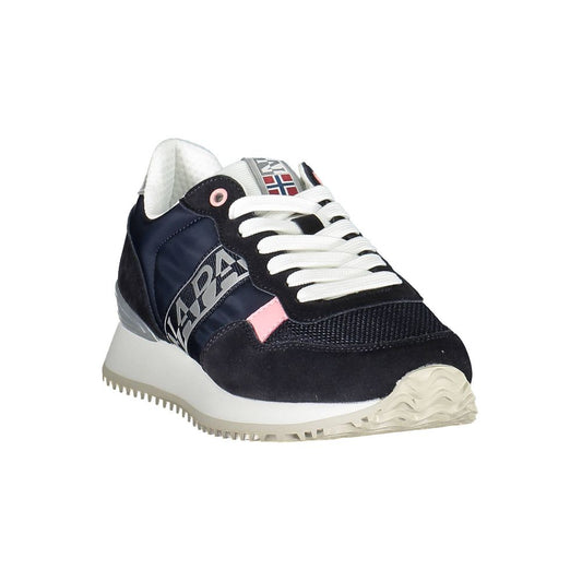 Blå polyester-sneaker
