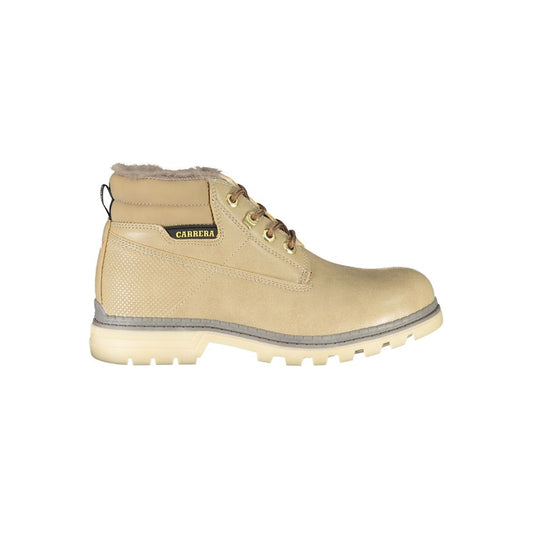 Beige polyesterstøvle
