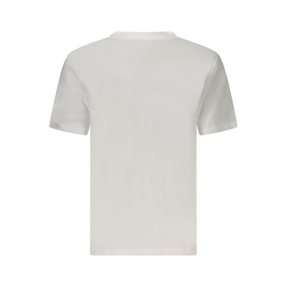 White Cotton Women T-Shirt