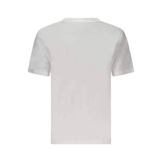 White Cotton Women T-Shirt