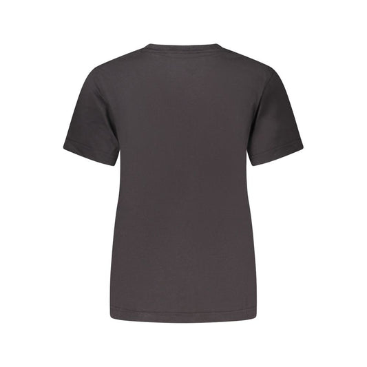 Black Cotton Women T-Shirt