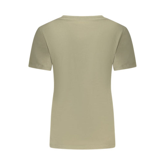 Green Cotton Women T-Shirt