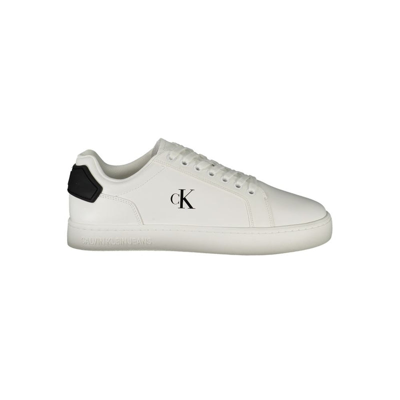 White Polyester Sneaker