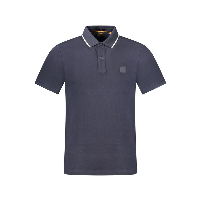 Blue Cotton Polo Shirt