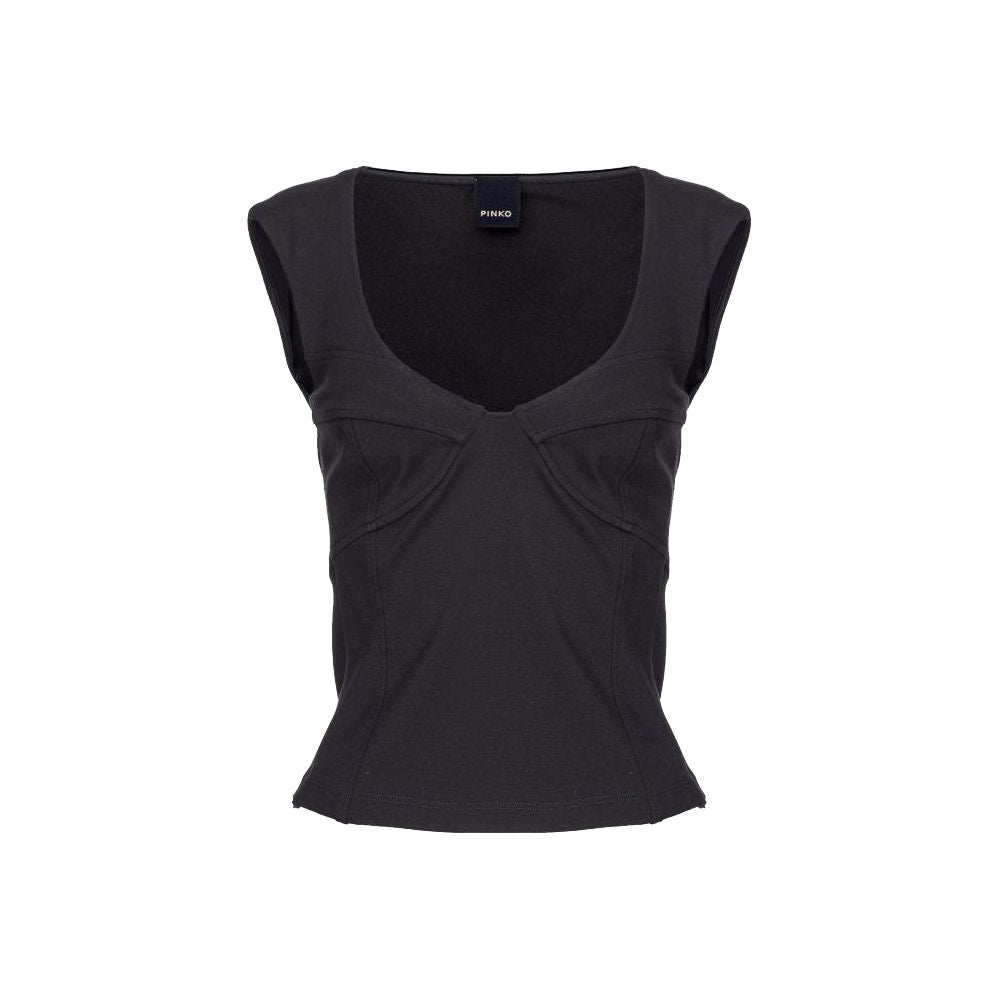 Sorte viskosetoppe og t-shirt
