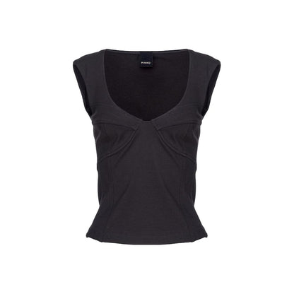 Sorte viskosetoppe og t-shirt